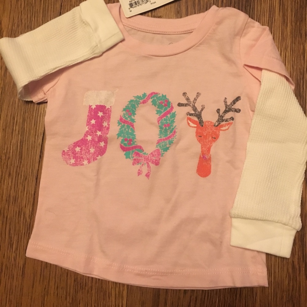 Peek Baby Girl Holiday Tee, 6-12 months. NWT